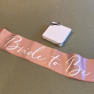 Bride to Be Sash in Rose Gold